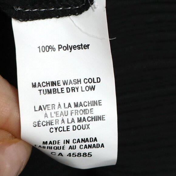 Michael Kors Black Sheer Bell Sleeve Blouse Pleated Top Metallic Thread Elastic - Picture 9 of 13